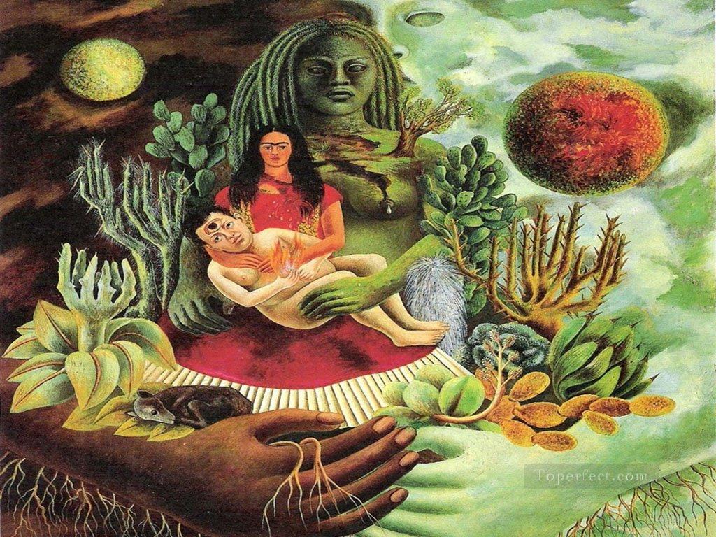 ABRAZO AMOROSO feminismo Frida Kahlo Pintura al óleo